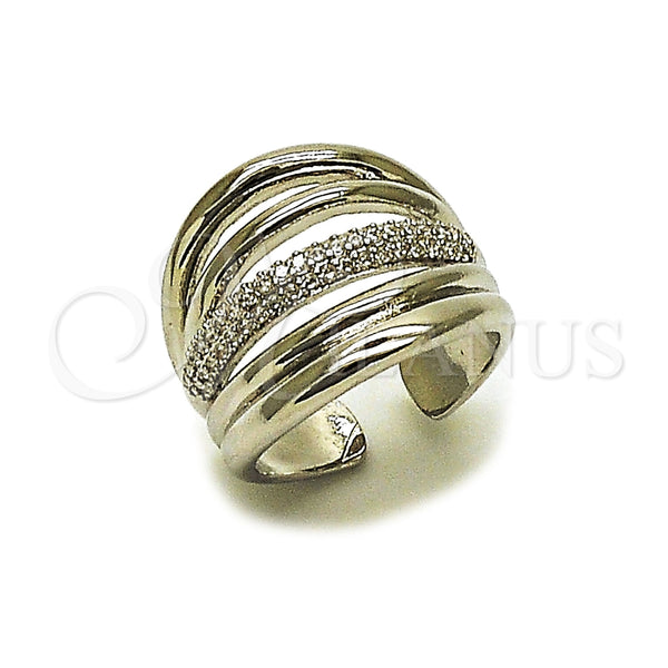 White Gold Filled Ring — Multi Stone Ring with White Micro Pave Polished — main product view — SKU 165512 | Oro Laminado Blanco anillo — Multi Stone Ring with blanco Micro Pave pulido — SKU 165512