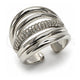 Anillo Multi Piedra 01.266.0090.1 Oro Laminado Blanco, con Micro Pave Blanca, Pulido, Rodinado (Talla Unica)
