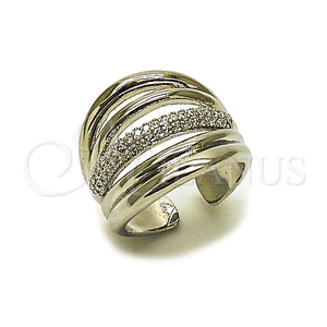 White Gold Filled Ring — Multi Stone Ring with White Micro Pave Polished — main product view — SKU 165512 | Oro Laminado Blanco anillo — Multi Stone Ring with blanco Micro Pave pulido — SKU 165512