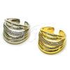 Rhodium Gold Filled Multi Stone Ring, with White Micro Pave, Polished, Rhodium Finish, 01.266.0090.1 (One size fits all)