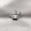 Rhodium Gold Filled Multi Stone Ring, Cluster Design, with White Cubic Zirconia and White Micro Pave, Polished, Rhodium Finish, 01.266.0092.1 (One size fits all)
