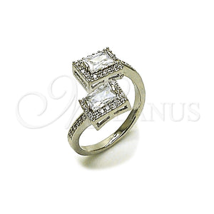 White Gold Filled Ring — Multi Stone Ring Cluster Design with White Cubic — main product view — SKU 165515 | Oro Laminado Blanco anillo — Multi Stone Ring Cluster diseño with blanco Cubic — SKU 165515