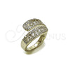 Rhodium Gold Filled Multi Stone Ring, Cluster and Teardrop Design, with White Cubic Zirconia, Polished, Rhodium Finish, 01.266.0093.1 (One size fits all)