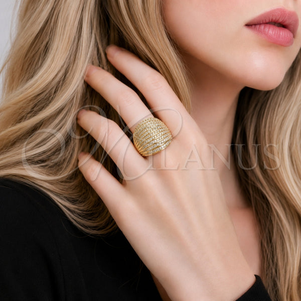 Gold Filled Ring — Multi Stone Ring with White Cubic Zirconia Polished — alternate product view — SKU 165521 | Oro Laminado anillo — Multi Stone Ring with blanco Cubic Zirconia pulido — SKU 165521