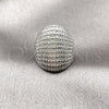 Rhodium Gold Filled Multi Stone Ring, with White Cubic Zirconia, Polished, Rhodium Finish, 01.266.0096.1 (One size fits all)
