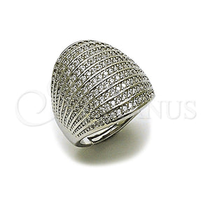 White Gold Filled Ring — Multi Stone Ring with White Cubic Zirconia Polished — main product view — SKU 165522 | Oro Laminado Blanco anillo — Multi Stone Ring with blanco Cubic Zirconia pulido — SKU 165522