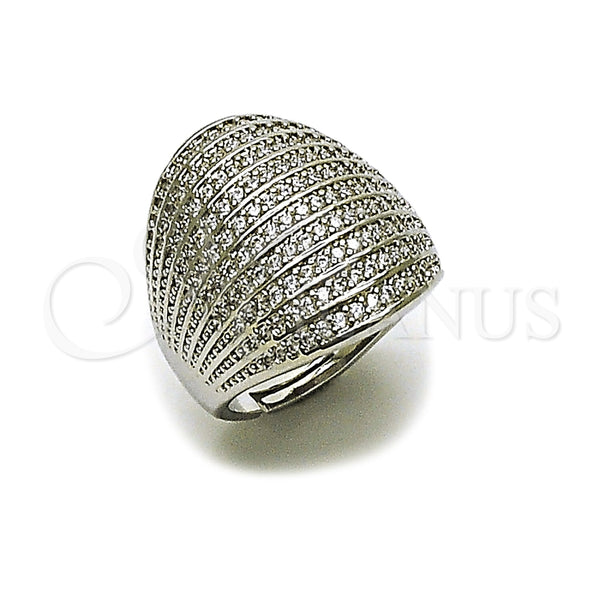 White Gold Filled Ring — Multi Stone Ring with White Cubic Zirconia Polished — main product view — SKU 165522 | Oro Laminado Blanco anillo — Multi Stone Ring with blanco Cubic Zirconia pulido — SKU 165522