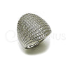 Rhodium Gold Filled Multi Stone Ring, with White Cubic Zirconia, Polished, Rhodium Finish, 01.266.0096.1 (One size fits all)