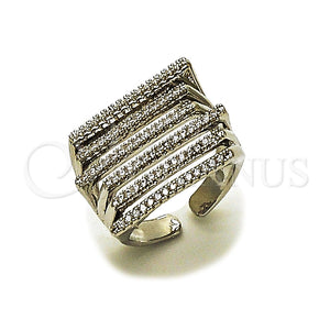 White Gold Filled Ring — Multi Stone Ring with White Cubic Zirconia Polished — main product view — SKU 165524 | Oro Laminado Blanco anillo — Multi Stone Ring with blanco Cubic Zirconia pulido — SKU 165524