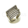 Rhodium Gold Filled Multi Stone Ring, with White Cubic Zirconia, Polished, Rhodium Finish, 01.266.0097.1 (One size fits all)