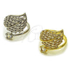Rhodium Gold Filled Multi Stone Ring, Leaf and Baguette Design, with White Cubic Zirconia, Polished, Rhodium Finish, 01.266.0098.1 (One size fits all)
