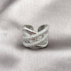Rhodium Gold Filled Multi Stone Ring, with White Cubic Zirconia, Polished, Rhodium Finish, 01.266.0099 (One size fits all)