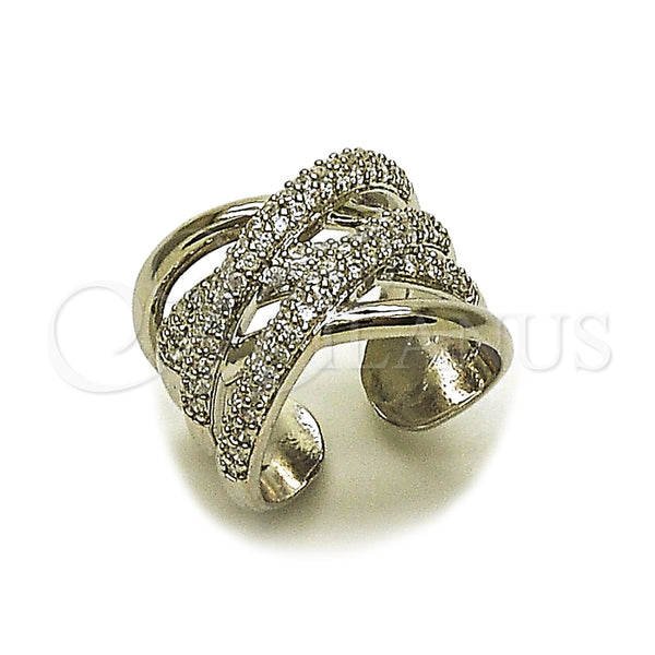 White Gold Filled Ring — Multi Stone Ring with White Cubic Zirconia Polished — main product view — SKU 165528 | Oro Laminado Blanco anillo — Multi Stone Ring with blanco Cubic Zirconia pulido — SKU 165528