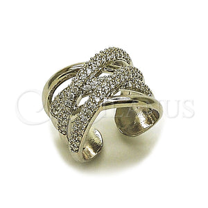 White Gold Filled Ring — Multi Stone Ring with White Cubic Zirconia Polished — main product view — SKU 165528 | Oro Laminado Blanco anillo — Multi Stone Ring with blanco Cubic Zirconia pulido — SKU 165528