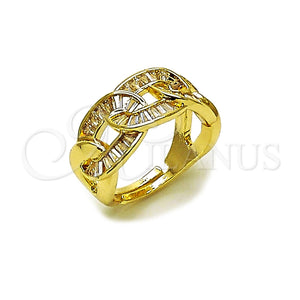 Gold Filled Ring — Multi Stone Ring Miami Cuban and Baguette Design — main product view — SKU 165530 | Oro Laminado anillo — Multi Stone Ring Miami Cuban and Baguette diseño — SKU 165530