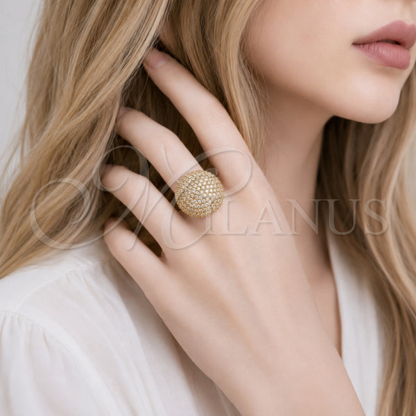 Gold Filled Ring — Multi Stone Ring Cluster and Ball Design with — alternate product view — SKU 165532 | Oro Laminado anillo — Multi Stone Ring Cluster and Ball diseño with — SKU 165532