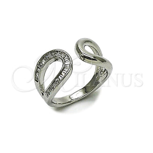 White Gold Filled Ring — Multi Stone Ring Baguette and Teardrop Design with — main product view — SKU 165534 | Oro Laminado Blanco anillo — Multi Stone Ring Baguette and Teardrop diseño with — SKU 165534