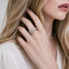 Rhodium Gold Filled Elegant Ring, with White Micro Pave, Polished, Rhodium Finish, 01.266.0053.1 (One size fits all)