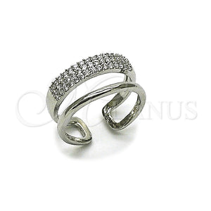 White Gold Filled Ring — Elegant Ring with White Micro Pave Polished 01. — main product view — SKU 165536 | Oro Laminado Blanco anillo — Elegant Ring with blanco Micro Pave pulido 01. — SKU 165536