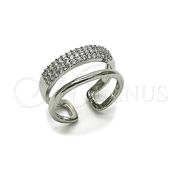 White Gold Filled Ring — Elegant Ring with White Micro Pave Polished 01. — main product view — SKU 165536 | Oro Laminado Blanco anillo — Elegant Ring with blanco Micro Pave pulido 01. — SKU 165536