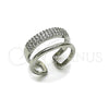 Rhodium Gold Filled Elegant Ring, with White Micro Pave, Polished, Rhodium Finish, 01.266.0053.1 (One size fits all)