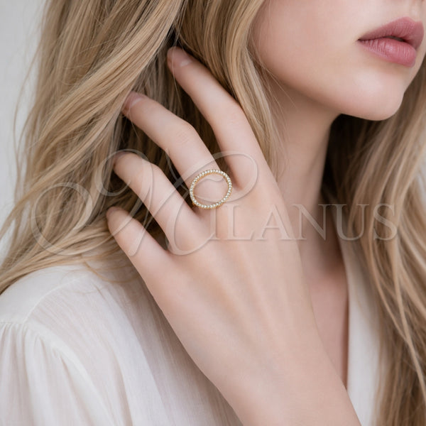 Gold Filled Ring — Multi Stone Ring with White Micro Pave Polished — alternate product view — SKU 165537 | Oro Laminado anillo — Multi Stone Ring with blanco Micro Pave pulido — SKU 165537