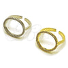 Oro Laminado Multi Stone Ring, Gold Filled Style with White Micro Pave, Polished, Golden Finish, 01.266.0103 (One size fits all)
