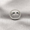 Rhodium Gold Filled Multi Stone Ring, with White Micro Pave, Polished, Rhodium Finish, 01.266.0103.1 (One size fits all)