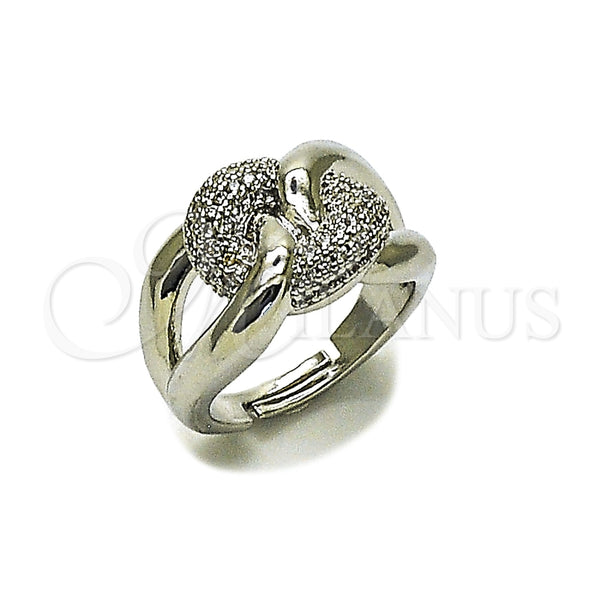 White Gold Filled Ring — Multi Stone Ring Miami Cuban Design with White — main product view — SKU 165540 | Oro Laminado Blanco anillo — Multi Stone Ring Miami Cuban diseño with blanco — SKU 165540