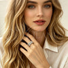 Rhodium Gold Filled Multi Stone Ring, with White Micro Pave, Polished, Rhodium Finish, 01.266.0105.1 (One size fits all)