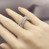 Rhodium Gold Filled Multi Stone Ring, with White Micro Pave, Polished, Rhodium Finish, 01.266.0105.1 (One size fits all)