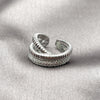 Rhodium Gold Filled Multi Stone Ring, with White Micro Pave, Polished, Rhodium Finish, 01.266.0105.1 (One size fits all)