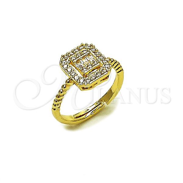 Gold Filled Ring — Multi Stone Ring Cluster and Baguette Design with — main product view — SKU 165543 | Oro Laminado anillo — Multi Stone Ring Cluster and Baguette diseño with — SKU 165543
