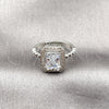 Rhodium Gold Filled Multi Stone Ring, Cluster Design, with White Cubic Zirconia, Polished, Rhodium Finish, 01.266.0107.1 (One size fits all)