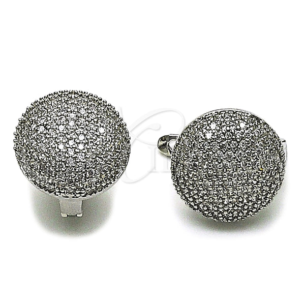 White Gold Filled Ring — Leverback Earring with White Cubic Zirconia Polished 02. — main product view — SKU 165550 | Oro Laminado Blanco anillo — Leverback Earring with blanco Cubic Zirconia pulido 02. — SKU 165550