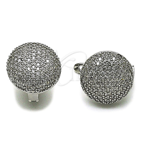 Rhodium Gold Filled Leverback Earring, with White Cubic Zirconia, Polished, Rhodium Finish, 02.266.0087.1.16