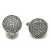 Rhodium Gold Filled Leverback Earring, with White Cubic Zirconia, Polished, Rhodium Finish, 02.266.0087.1.16