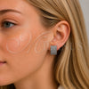 Rhodium Gold Filled Huggie Hoop, Heart Design, with White Micro Pave, Polished, Rhodium Finish, 02.266.0088.1.14