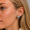 Rhodium Gold Filled Huggie Hoop, with White Cubic Zirconia, Polished, Rhodium Finish, 02.266.0055.1.15