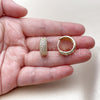 Oro Laminado Huggie Hoop, Gold Filled Style with White Cubic Zirconia, Polished, Golden Finish, 02.266.0089.20