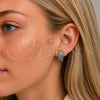 Rhodium Gold Filled Huggie Hoop, with White Cubic Zirconia, Polished, Rhodium Finish, 02.266.0089.1.20