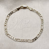 Oro Laminado Basic Bracelet, Gold Filled Style Figaro Design, Diamond Cutting Finish, Golden Finish, 04.213.0377.07 (04 MM Thickness, 8 Inches Length)