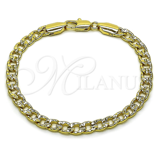 Gold Filled Bracelet — Basic Bracelet Concave Cuban Design Polished 04. Thickness — main product view — SKU 165572 | Oro Laminado brazalete — básico Bracelet Concave Cuban diseño pulido 04. Thickness — SKU 165572