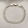 Oro Laminado Basic Bracelet, Gold Filled Style Miami Cuban Design, Polished, Golden Finish, 04.213.0155.07 (Thickness, 8 Inches Length)