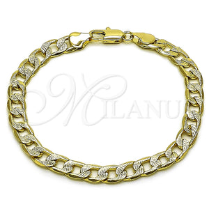 Gold Filled Bracelet — Basic Bracelet Curb Design Diamond Cutting 04. Thickness — main product view — SKU 165574 | Oro Laminado brazalete — básico Bracelet Curb diseño Diamond Cutting 04. Thickness — SKU 165574