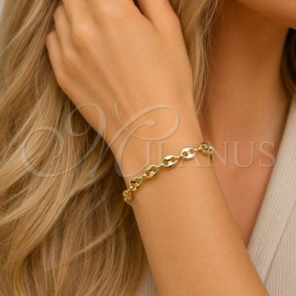 Gold Filled Bracelet — Fancy Bracelet Puff Mariner Design Polished 04. 07 — alternate product view — SKU 165578 | Oro Laminado brazalete — elegante Bracelet Puff Mariner diseño pulido 04. 07 — SKU 165578