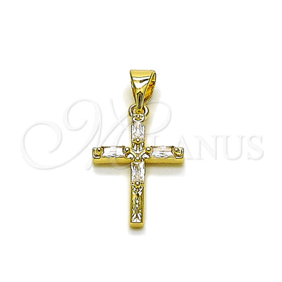 Gold Filled Gold-Filled Cross and Baguette Pendant 05.213.0210 for wholesale, main product view