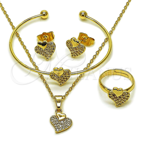 Gold Filled Ring — Earring and Pendant Children Set Heart Design with — main product view — SKU 165589 | Oro Laminado anillo — Earring and Pendant Children Set corazón diseño with — SKU 165589