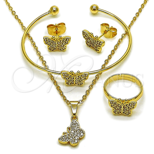 Gold Filled Ring — Earring and Pendant Adult Set Butterfly Design with — main product view — SKU 165590 | Oro Laminado anillo — Earring and Pendant Adult Set mariposa diseño with — SKU 165590