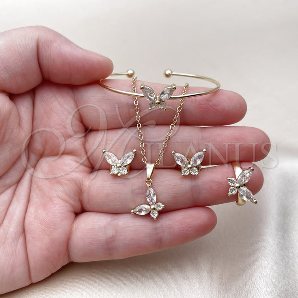 Gold Filled Ring — Earring and Pendant Children Set Butterfly Design with — alternate product view — SKU 165591 | Oro Laminado anillo — Earring and Pendant Children Set mariposa diseño with — SKU 165591